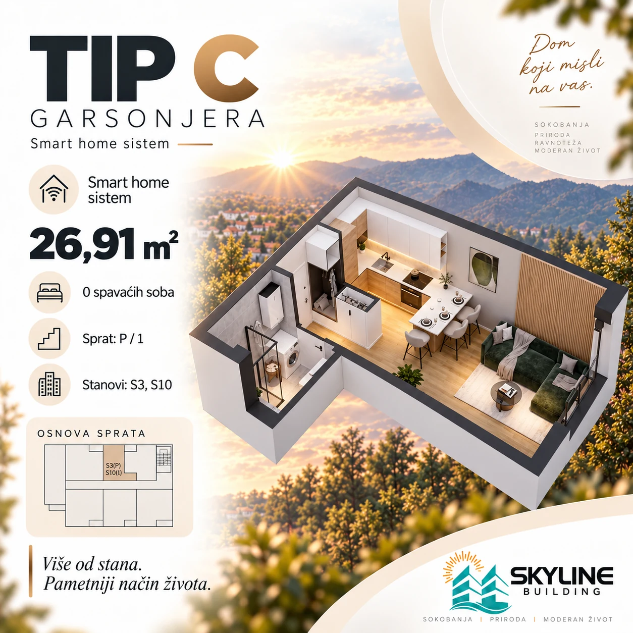 Tip c – prikaz stana